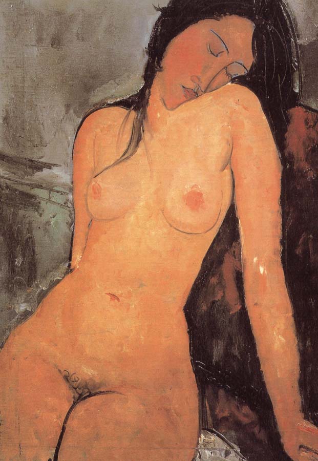 Amedeo Modigliani seated female nude